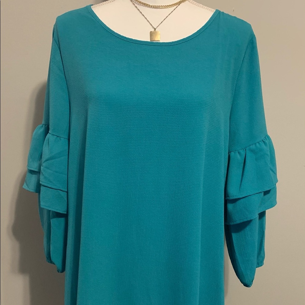 Andree teal blue dress